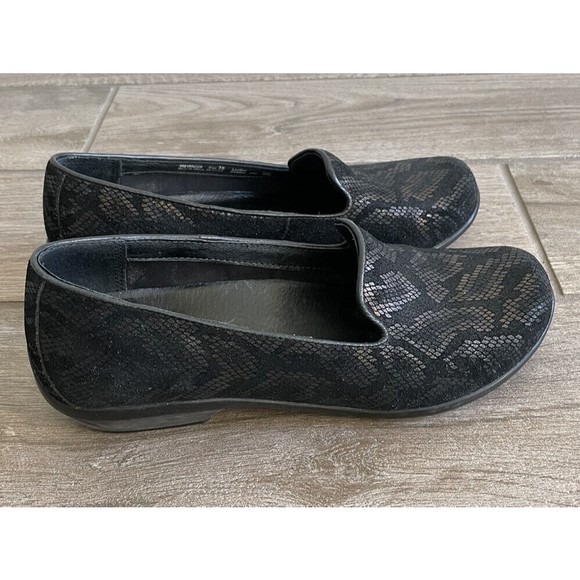 Dansko Olivia Slip Ons Shoes Bronze Snake Print Sz 36 5.5 to 6 Comfy Loafers - Picture 5 of 8